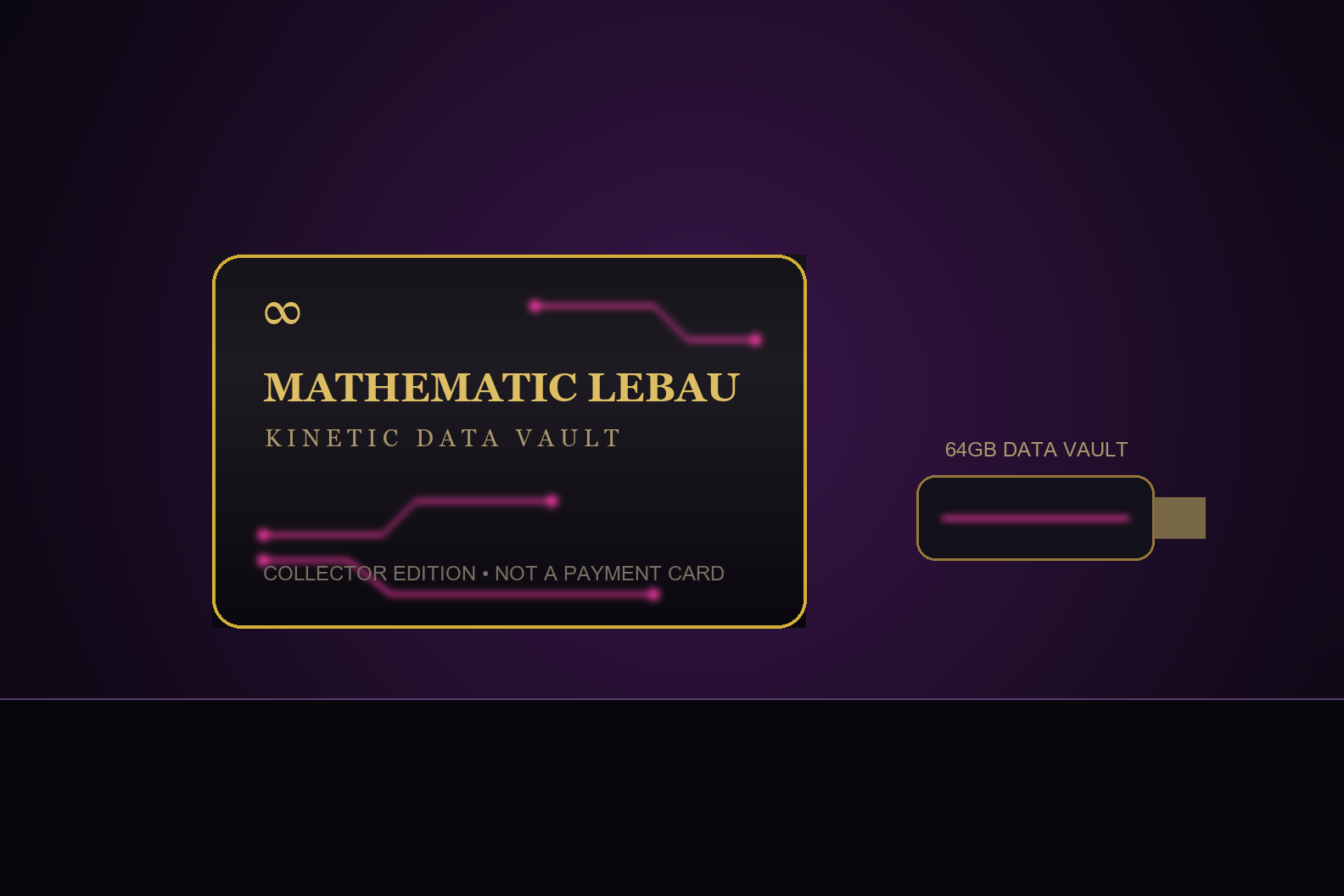 Kinetic Heavy Metal Card & Data Vault — collector hardware, not a payment card